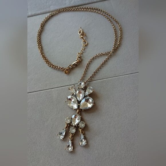 J. Crew Rhinestone Pendant Necklace - Picture 1 of 6